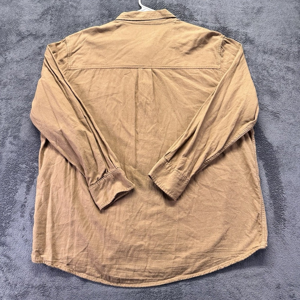 Field & Stream Flannel Shirt Mens 2XL Tan Brown Cotton Button Down Long Sleeve - Picture 5 of 10